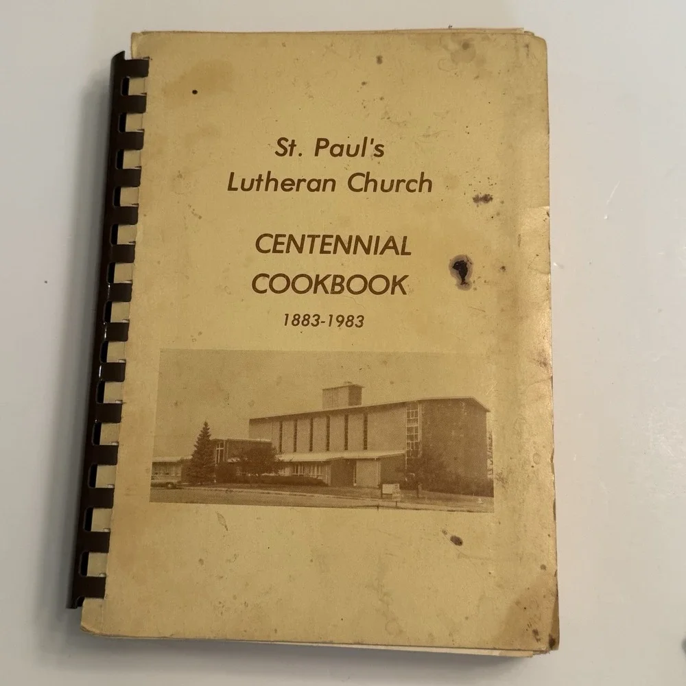 St Paul Lutheran Church Atlantic Iowa Centennial Cookbook 1883-1983 Recipes VTG